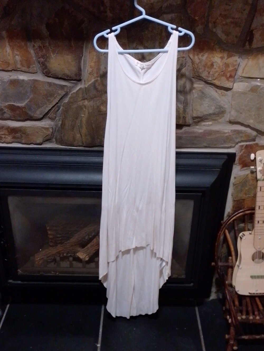 Truly Madly Deeply By Urban Outfitters White Sleeveless Tank High-Low Maxi Dress